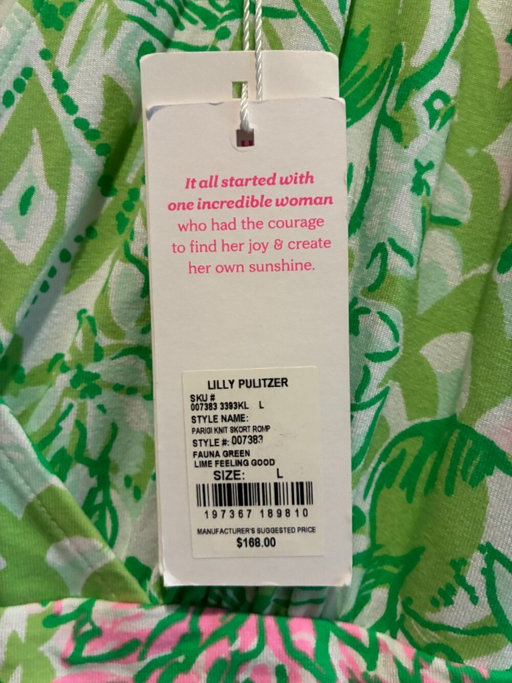 Lilly Pulitzer Pink & Green Dress - Picture 2 of 3